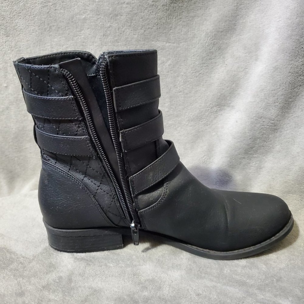 Guess Buckles and Straps Ankle Boots Black Size 9M - Picture 6 of 16
